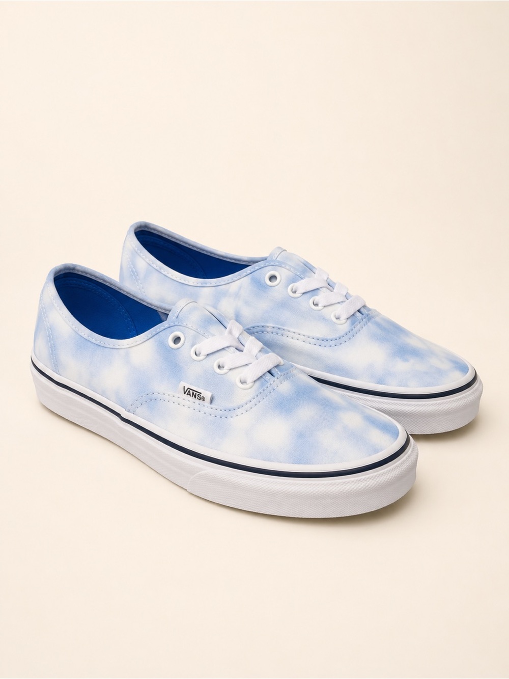 Vans Authentic Tie Dye Palace Blue Canvas Sneakers New With Box